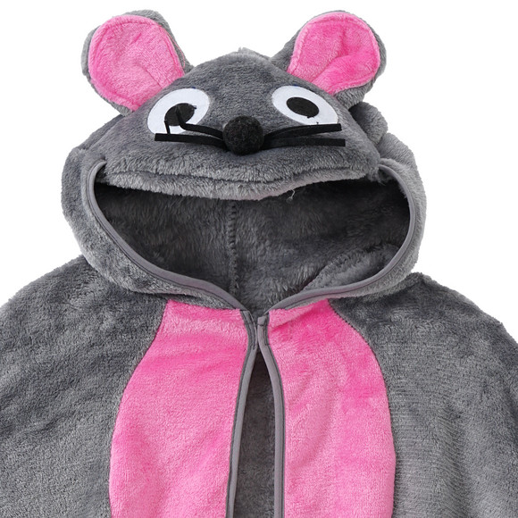 Kostüm Maus-Cape mit Kapuze