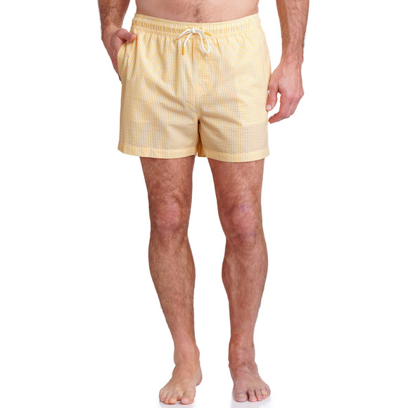 Herren Badeshorts mit Seersucker-Streifen