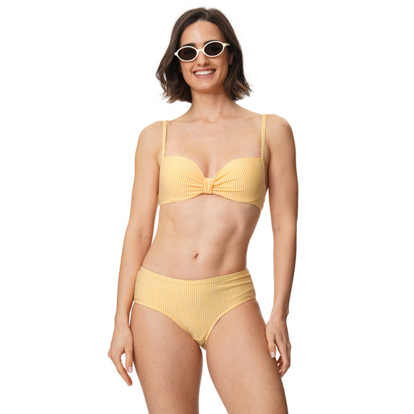 Damen Bikinioberteil mit Seersucker-Streifen