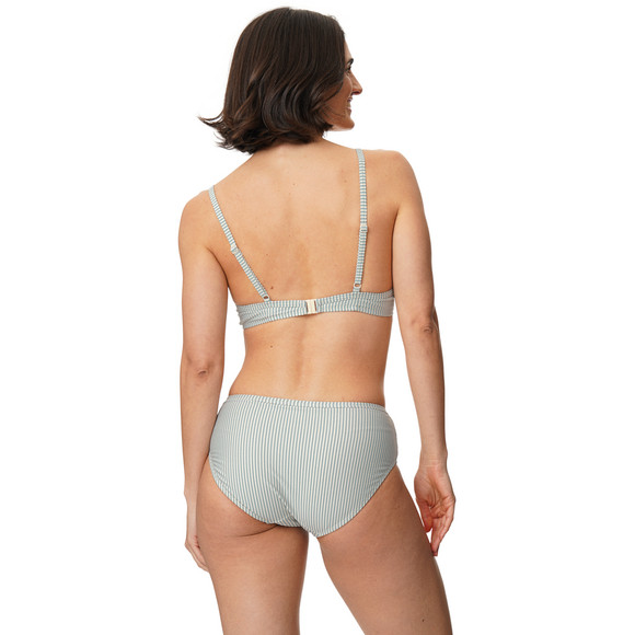 Damen Bikinioberteil mit Seersucker-Streifen
