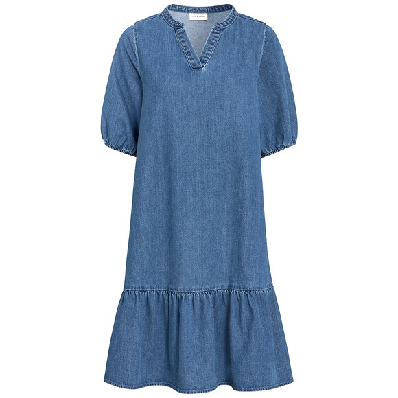 Damen Jeanskleid mit Volant