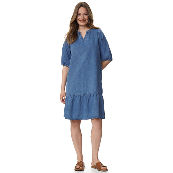 Damen Jeanskleid mit Volant
