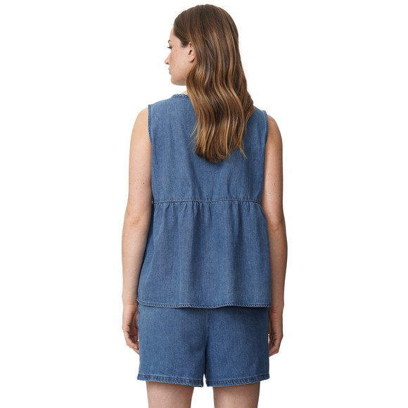 Damen Jeanstop mit Bindebändern