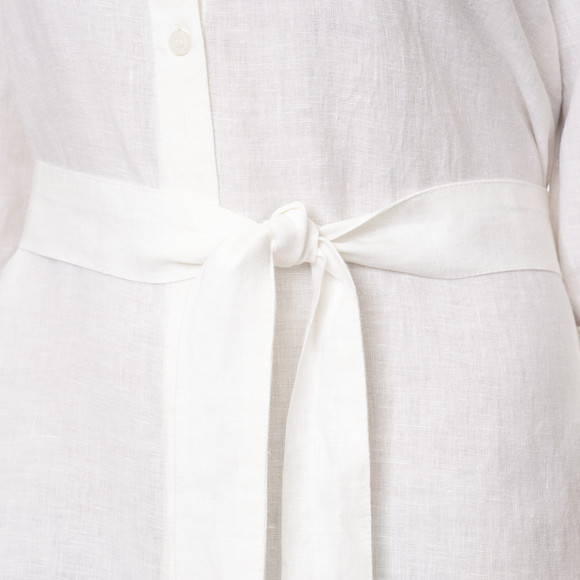 Damen Leinen-Hemdkleid mit Bindeband