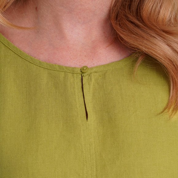 Damen Leinen-Bluse unifarben