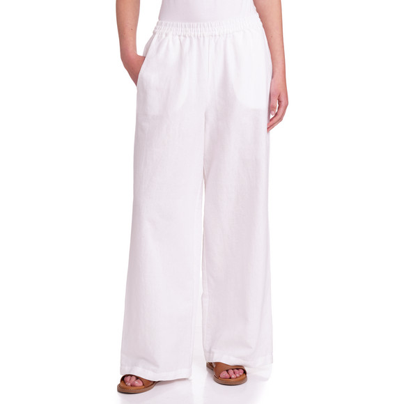 Damen Leinen-Hose mit Elastikbund