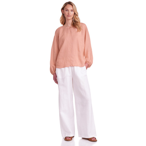 Damen Leinen-Hose mit Elastikbund