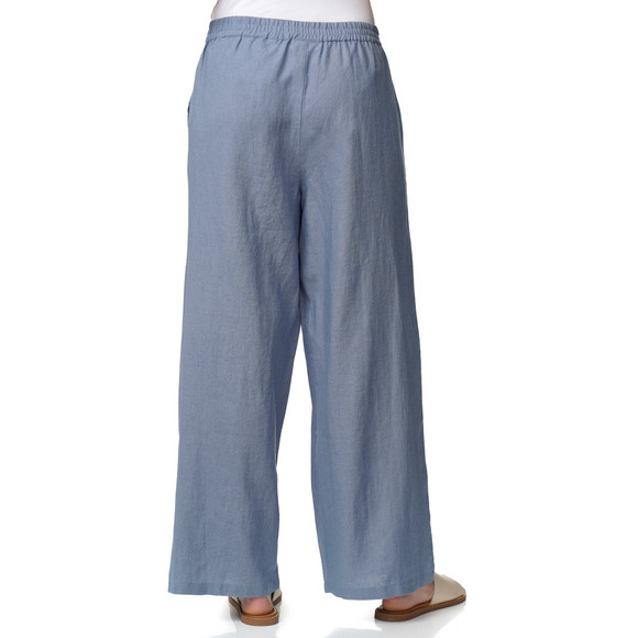 Damen Leinen-Hose mit Elastikbund