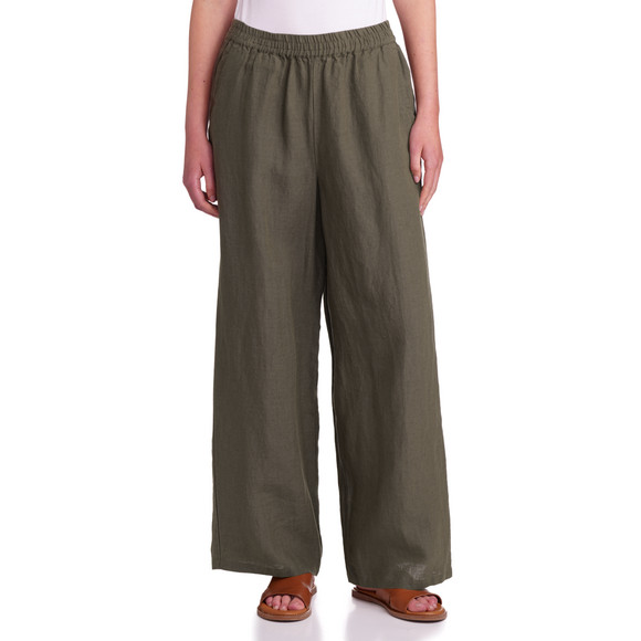 Damen Leinen-Hose mit Elastikbund