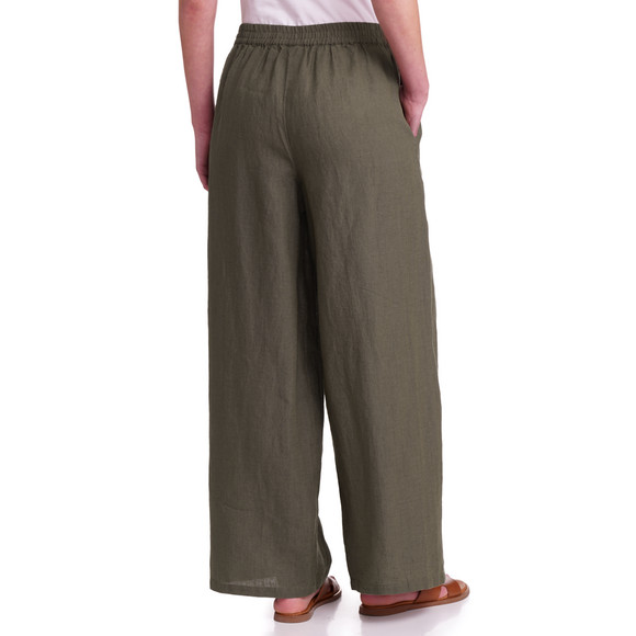 Damen Leinen-Hose mit Elastikbund