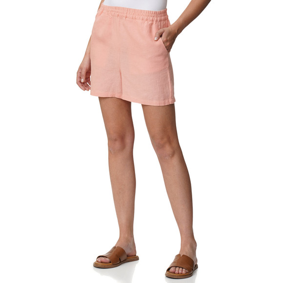 Damen Leinen-Shorts mit Elastikbund