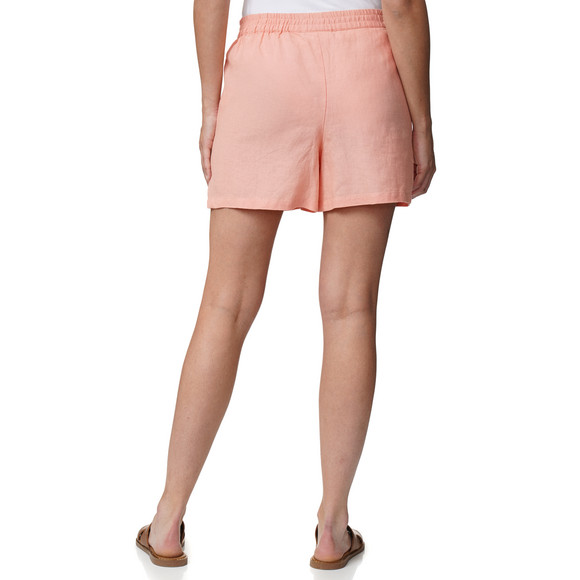Damen Leinen-Shorts mit Elastikbund