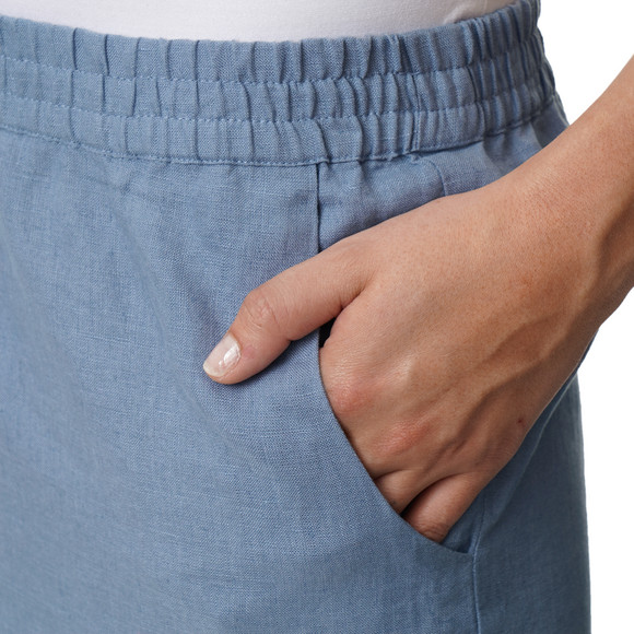 Damen Leinen-Shorts mit Elastikbund