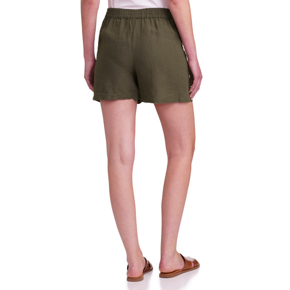 Damen Leinen-Shorts mit Elastikbund