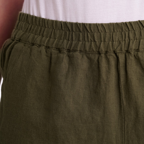 Damen Leinen-Shorts mit Elastikbund