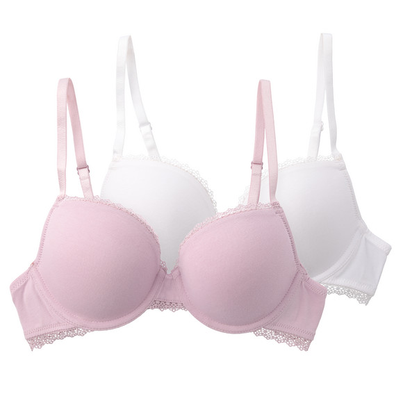 2 Damen Bügel-BHs mit Spitze