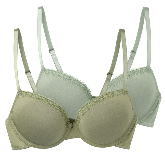 2 Damen Soft-BHs mit Spitze