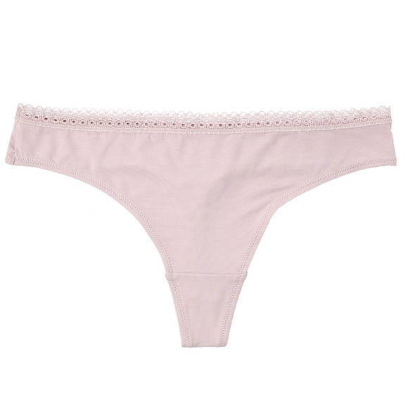 5 Damen Strings mit Spitze