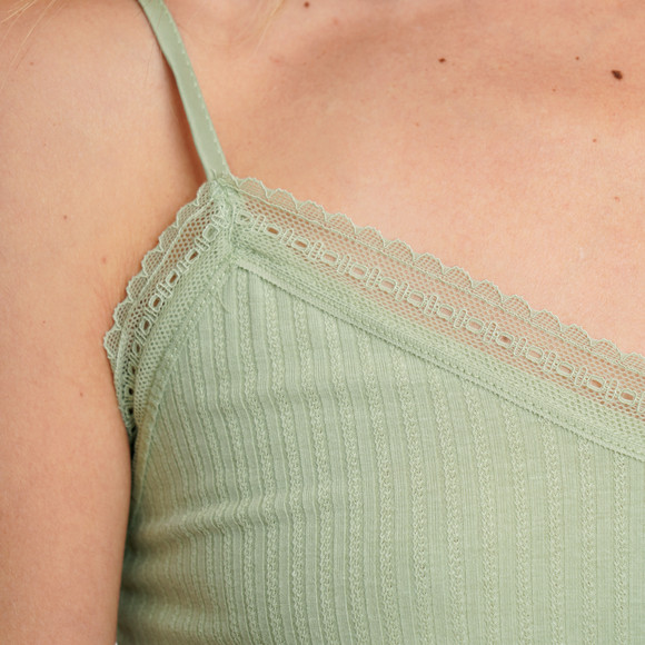 Damen Schlaftop mit Ajour-Muster