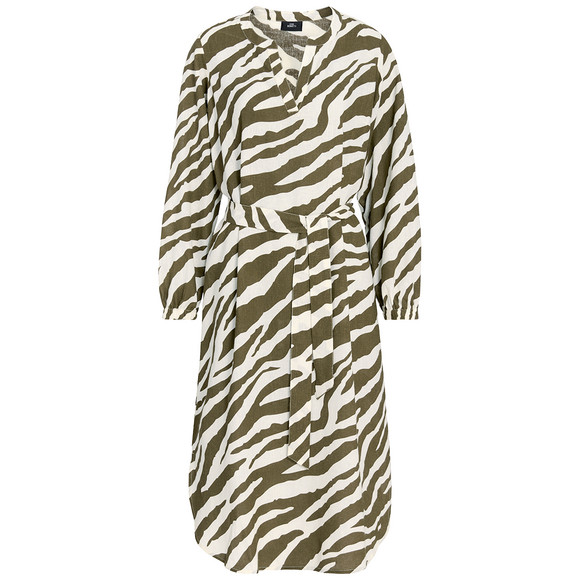 Damen Leinen-Kleid im Animal-Look