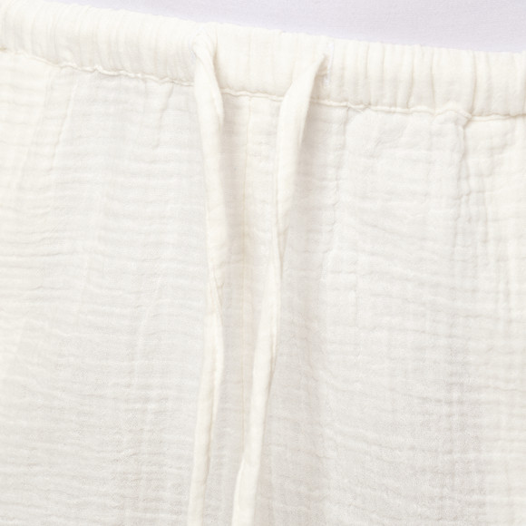 Mousseline damesshort in effen kleur