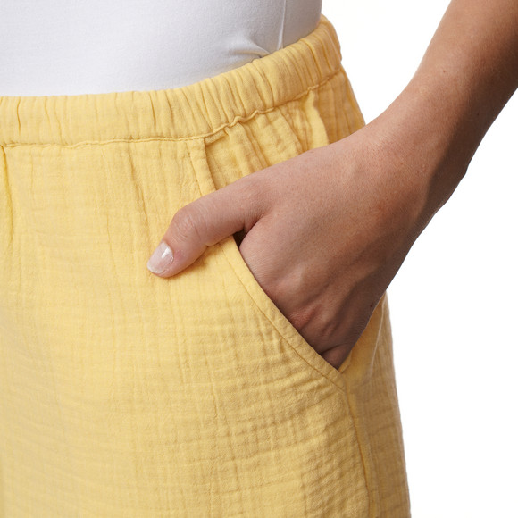 Mousseline damesshort in effen kleur