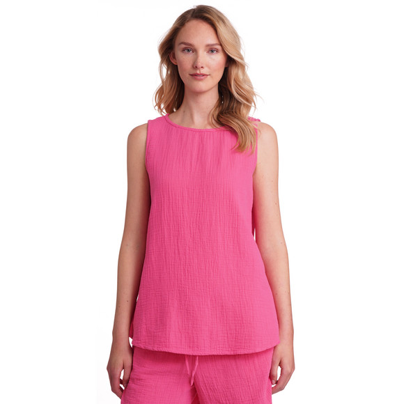 Damen Musselin-Top in Unifarben