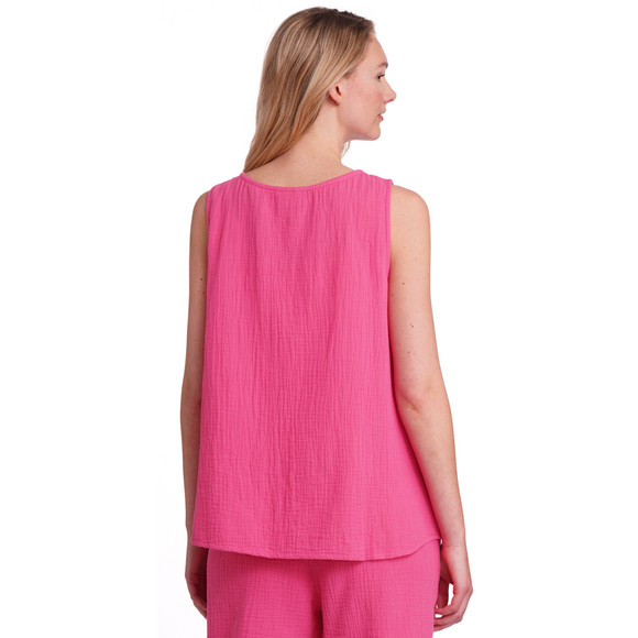Damen Musselin-Top in Unifarben