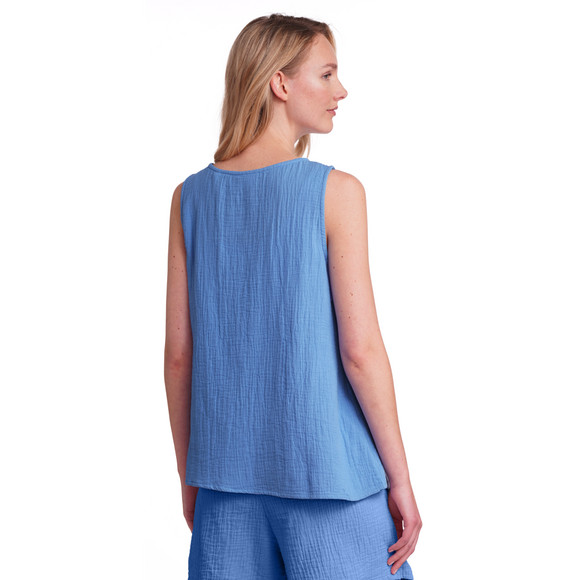 Damen Musselin-Top in Unifarben