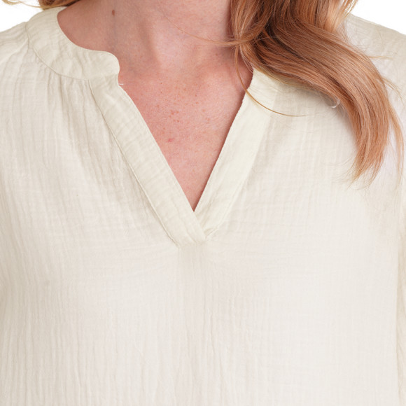 Damen Musselin-Bluse in Unifarben