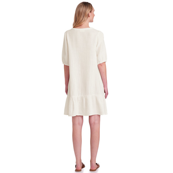 Damen Musselin-Kleid in Unifarben