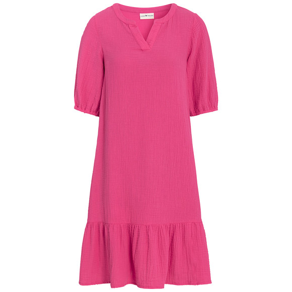 Damen Musselin-Kleid in Unifarben