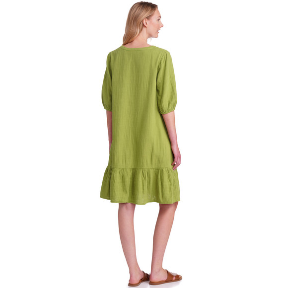 Damen Musselin-Kleid in Unifarben