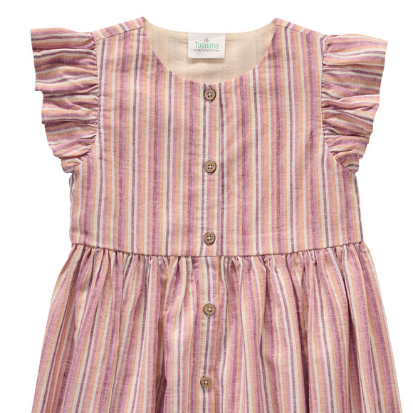 Mädchen Kleid aus Leinen-Mix