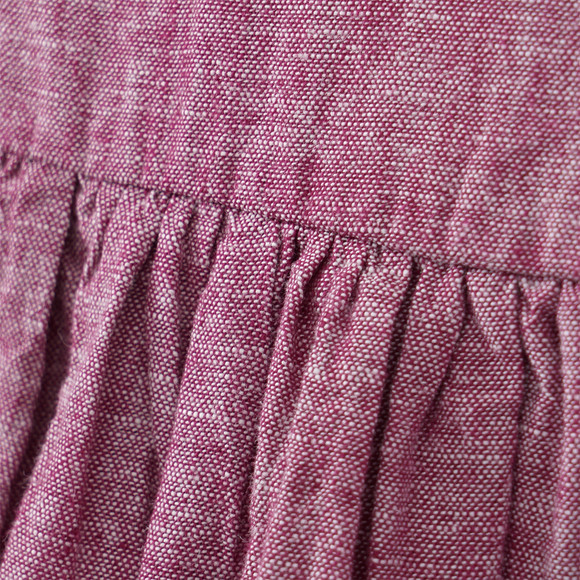 Mädchen Kleid aus Leinen-Mix
