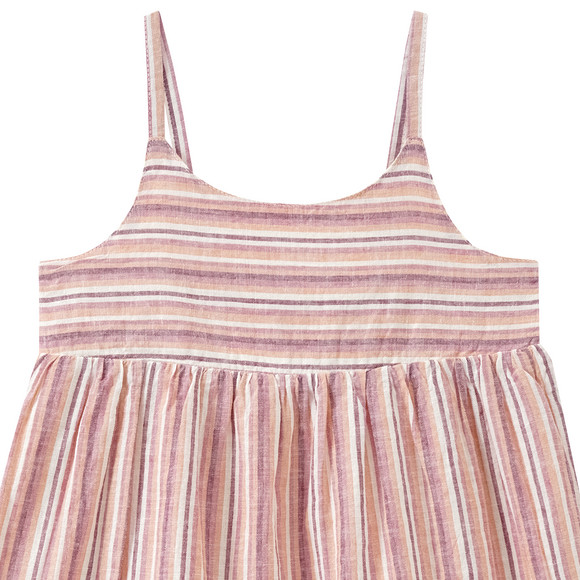 Mädchen Kleid aus Leinen-Mix