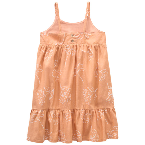 Mädchen Kleid aus Leinen-Mix