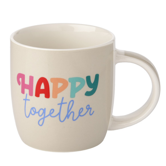 Tasse mit Print beige