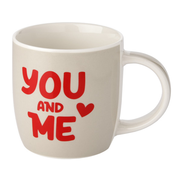 Tasse mit Print beige