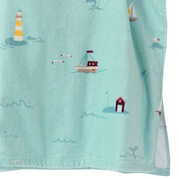Kinder Badeponcho mit Segelschiffen
