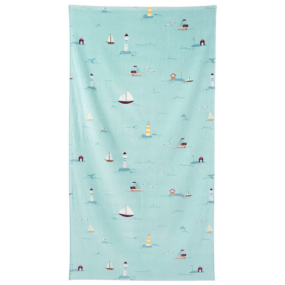Badetuch mit Segelschiffen