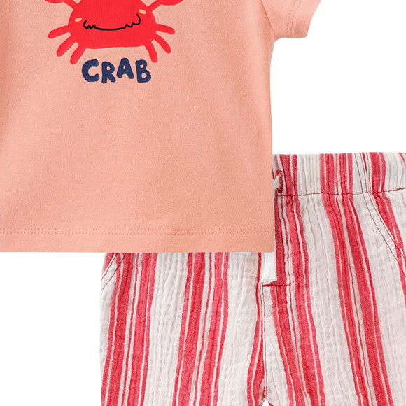 Newborn Set aus T-Shirt und Musselin-Hose 