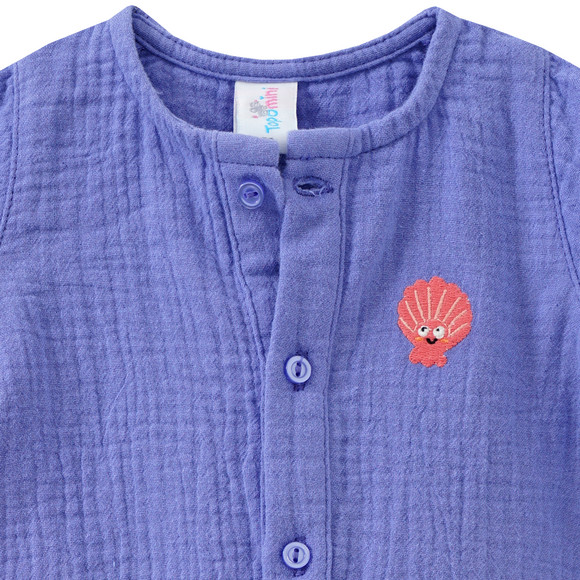 Newborn Musselin-Overall mit Stickerei