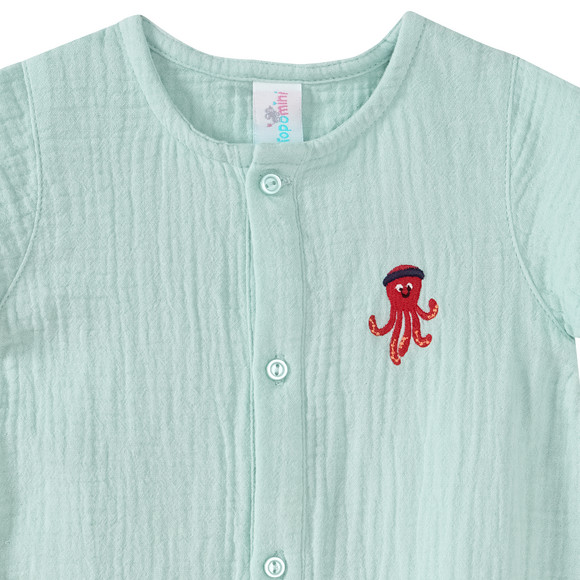 Newborn Musselin-Overall mit Stickerei