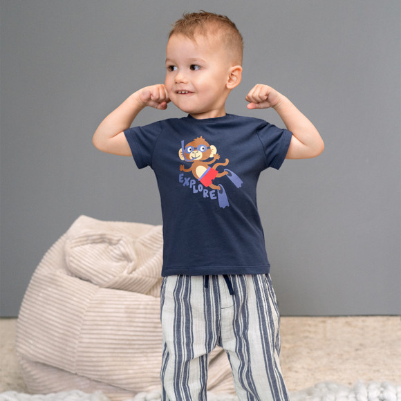 Baby Set aus T-Shirt und Musselin-Hose