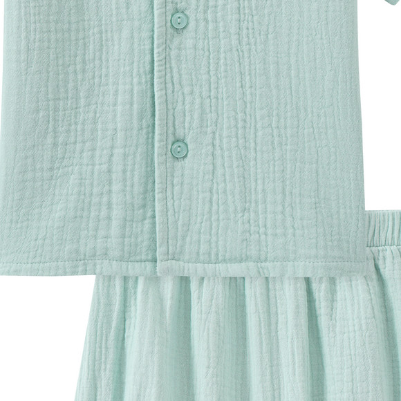Baby Set aus Musselin-Hemd, Shorts und Hut
