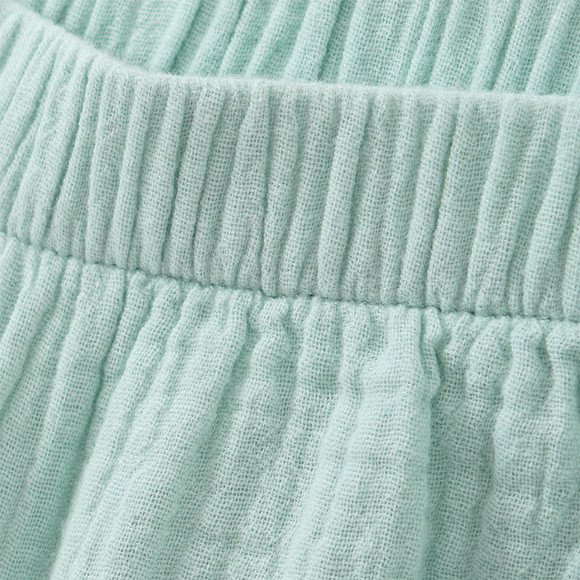 Baby Set aus Musselin-Hemd, Shorts und Hut