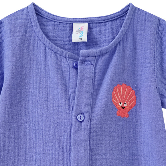 Baby mousseline jumpsuit met borduursel