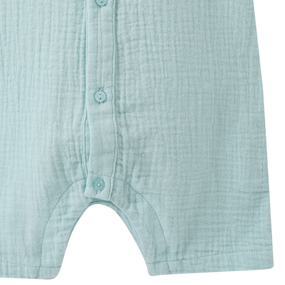 Mousseline baby-overall met borduursel