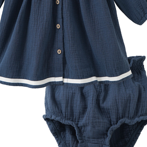 Baby Set aus Musselin-Kleid mit Shorts